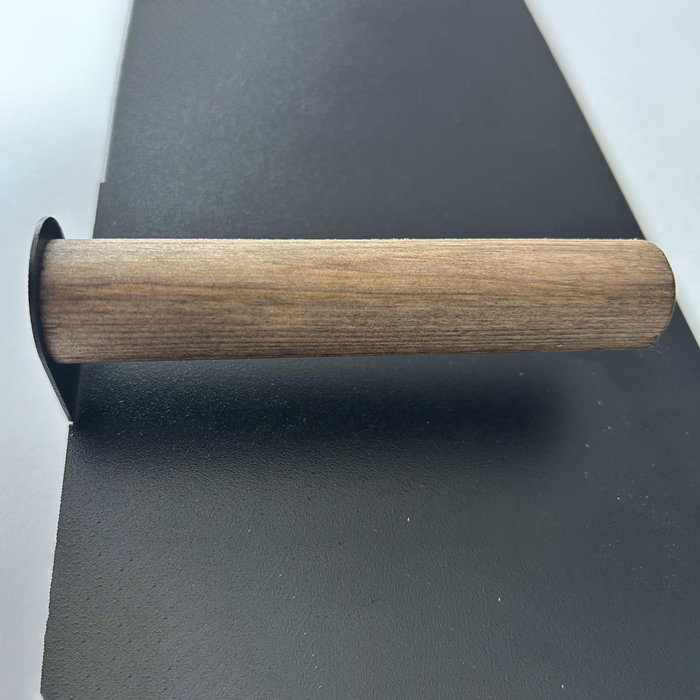 Hanah Home WR042 Estantería de Tubo, Madera de Carpe y Metal, 21x15x6 cm (2 Piezas), Marrón y Negro