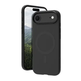 Dbramante1928 Greenland Pro MS Funda para iPhone 17 Air, Negro, Plástico Reciclado, Resistente a Impactos y Polvo, Compatible con Carga Inalámbrica