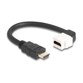 DeLOCK 86974 Cable HDMI Macho a Hembra 90° 8K 60 Hz 0,2 m Negro