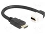 DeLOCK Cable HDMI Macho a Hembra 90° 8K 20 cm Negro/Blanco