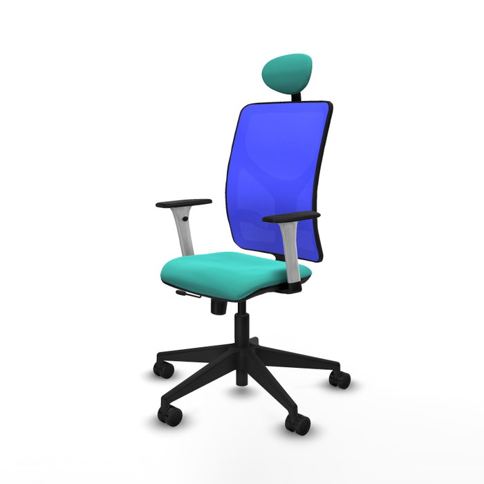 PIQUERAS Y CRESPO Silla de oficina Motilla con mecanismo Sincro/Traslack, Turquesa y Azul PIQUERAS Y CRESPO Silla de oficina Motilla con mecanismo Sincro/Traslack, Turquesa y Azul
