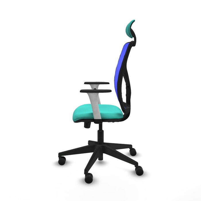 PIQUERAS Y CRESPO Silla de oficina Motilla con mecanismo Sincro/Traslack, Turquesa y Azul PIQUERAS Y CRESPO Silla de oficina Motilla con mecanismo Sincro/Traslack, Turquesa y Azul
