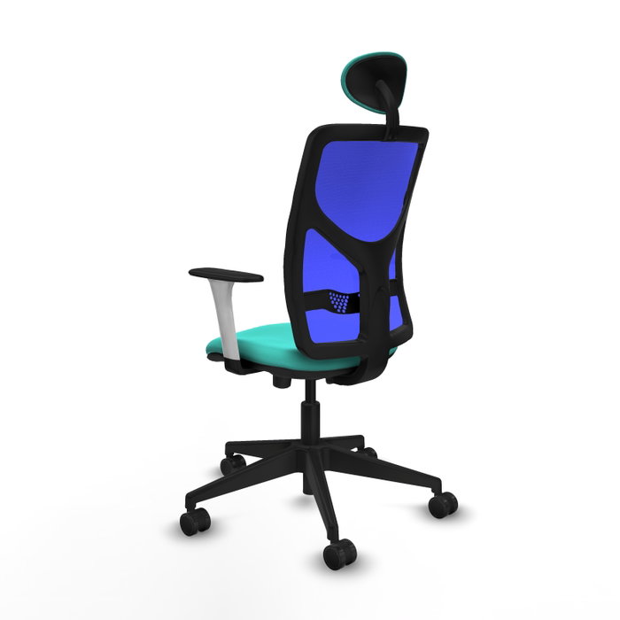 PIQUERAS Y CRESPO Silla de oficina Motilla con mecanismo Sincro/Traslack, Turquesa y Azul PIQUERAS Y CRESPO Silla de oficina Motilla con mecanismo Sincro/Traslack, Turquesa y Azul