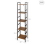Color Baby Max Home Estantería 5 Baldas 30x24x144cm Hierro y MDF Madera