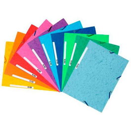 Exacompta Carpeta Maxi Capacity A4 con tres solapas y gomas, colores surtidos (Set de 10)
