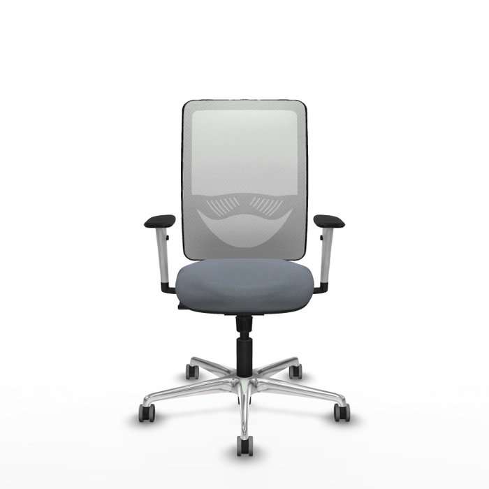 PIQUERAS Y CRESPO Silla de oficina Zulema con mecanismo Sincro, Gris y Blanco