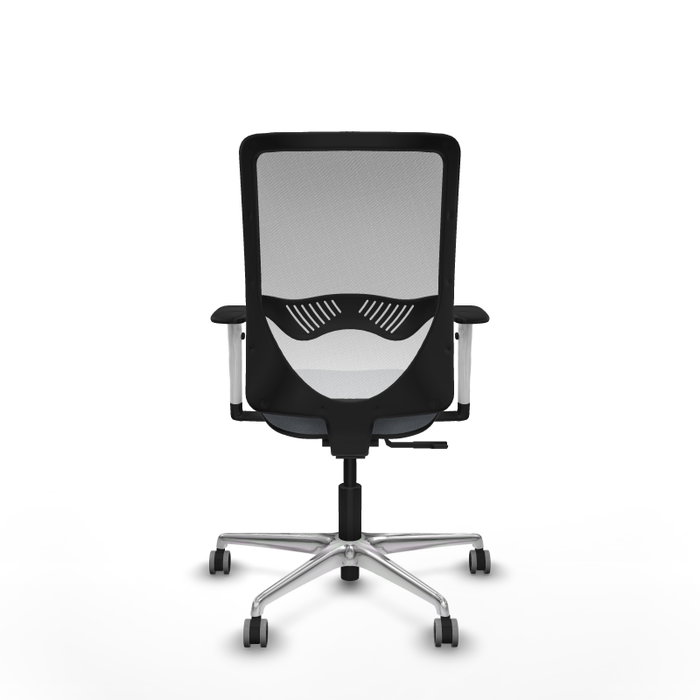 PIQUERAS Y CRESPO Silla de oficina Zulema con mecanismo Sincro, Gris y Blanco