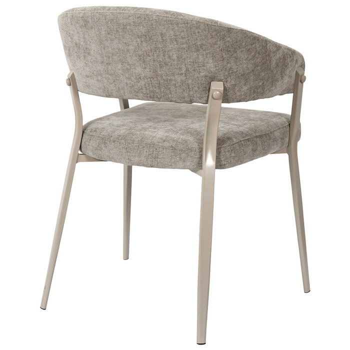Home Deco Factory Silla Diseño Emilia Taupé Colección Terra Nova, Poliéster y Madera 55x55x78 cm Home Deco Factory Silla Diseño Emilia Taupé Colección Terra Nova, Poliéster y Madera 55x55x78 cm