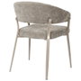 Home Deco Factory Silla Diseño Emilia Taupé Colección Terra Nova, Poliéster y Madera 55x55x78 cm
