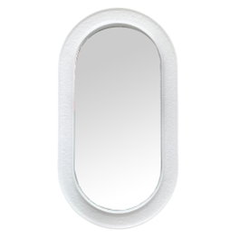 DKD Home Decor Espejo con Marco Rugoso Blanco en MDF y Cristal 60x110 cm