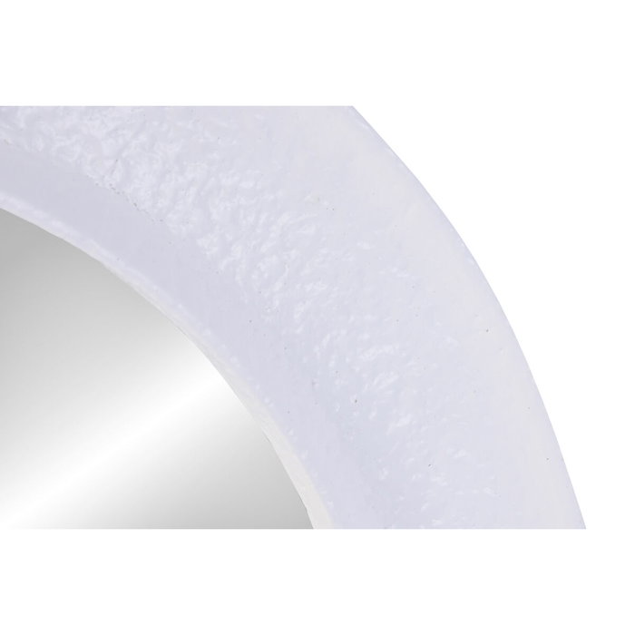 DKD Home Decor Espejo con Marco Rugoso Blanco en MDF y Cristal 60x110 cm