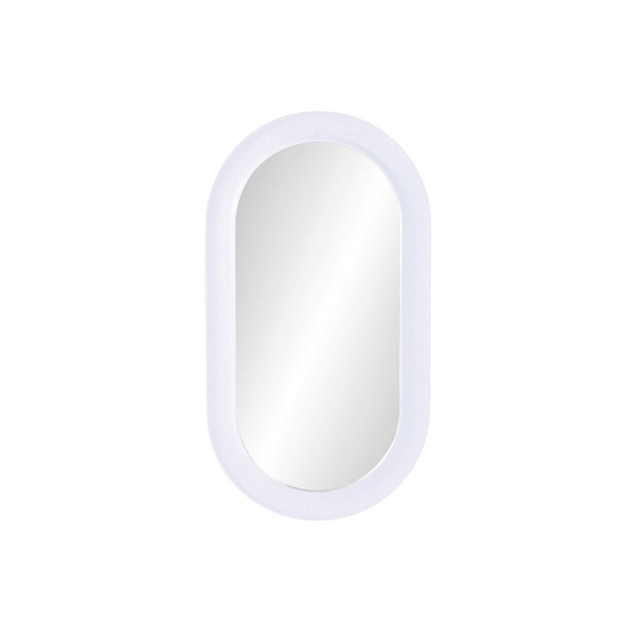 DKD Home Decor Espejo con Marco Rugoso Blanco en MDF y Cristal 60x110 cm