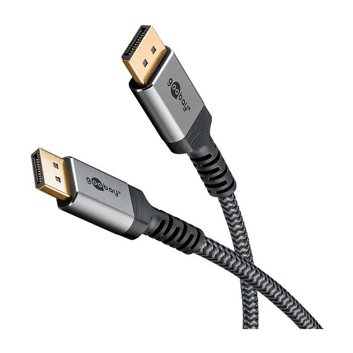 Goobay Cable DisplayPort 1.4 8K 60Hz HDR 32.4 Gbit/s 3 m Gris, Referencia 65266