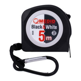 Medid Flexómetro Black & White 5 m x 28 mm Cinta Extra Ancha Doble Lectura