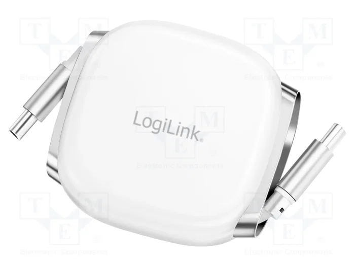 LogiLink Cable USB 2.0 Tipo-C Retráctil de 1 m, 60W, Blanco LogiLink Cable USB 2.0 Tipo-C Retráctil de 1 m, 60W, Blanco