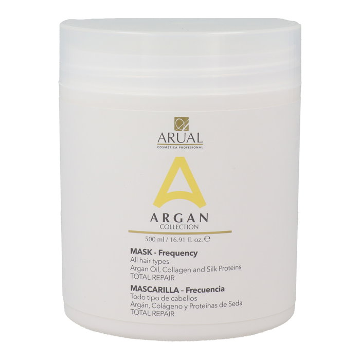 Arual Mascarilla Frecuencia Argan Collection 500 ml - Repara, Nutre, Protege y Aporta Brillo