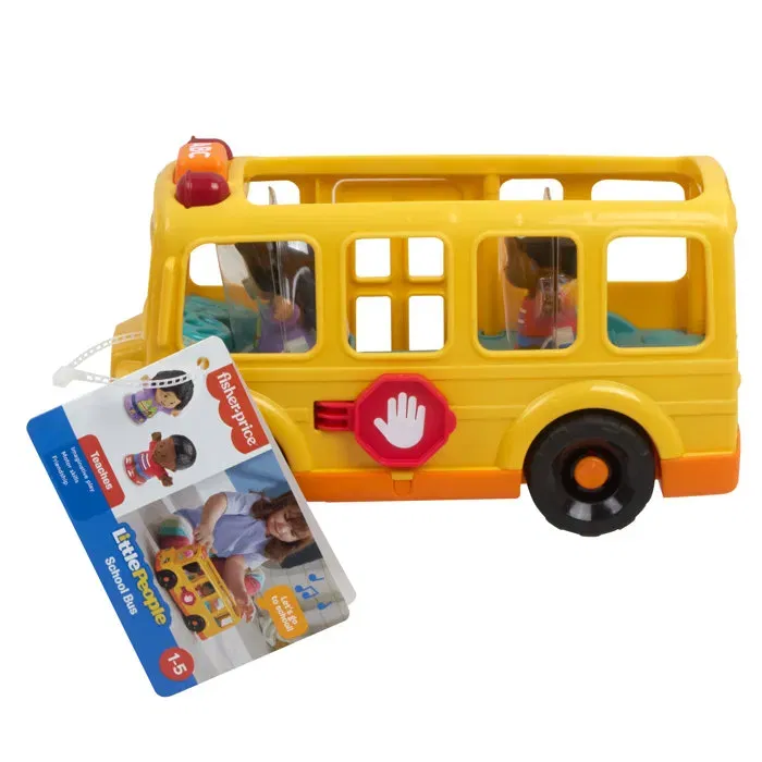 Fisher-Price Autobús Escolar Little People Vehículo de Empuje Musical HYT03