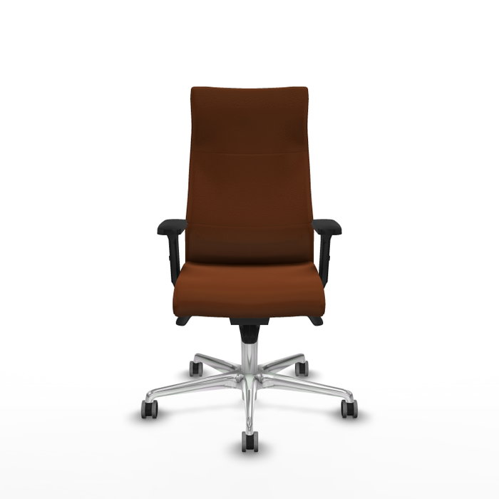 PIQUERAS Y CRESPO Sillón Albacete con mecanismo Sincro, Similpiel Marrón, Base aluminio y Brazos 2D PIQUERAS Y CRESPO Sillón Albacete con mecanismo Sincro, Similpiel Marrón, Base aluminio y Brazos 2D