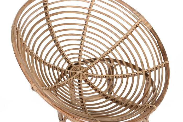 DKD Home Decor Silla Tropical Bali Colección Natural Beige Ratan Bambú 65 x 81 x 91 cm