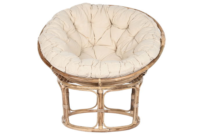 DKD Home Decor Silla Tropical Bali Colección Natural Beige Ratan Bambú 65 x 81 x 91 cm