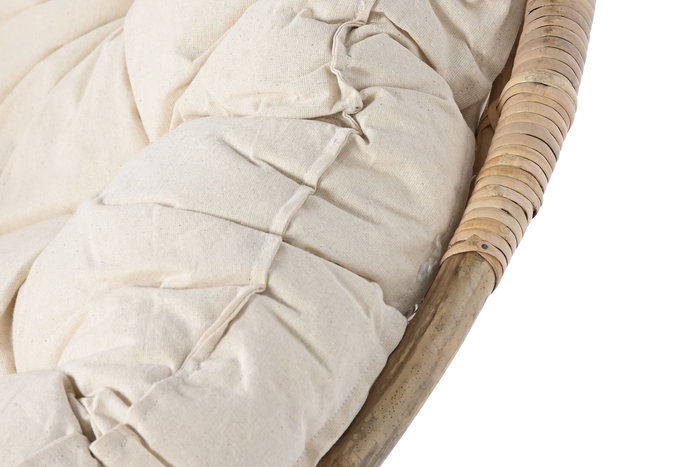 DKD Home Decor Silla Tropical Bali Colección Natural Beige Ratan Bambú 65 x 81 x 91 cm