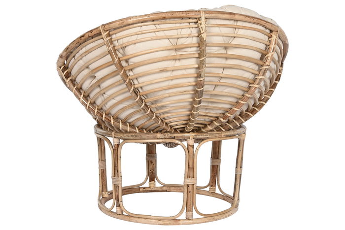 DKD Home Decor Silla Tropical Bali Colección Natural Beige Ratan Bambú 65 x 81 x 91 cm