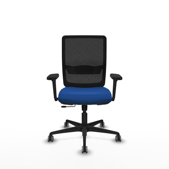 PIQUERAS Y CRESPO Silla de oficina Haches con mecanismo Sincro/Traslack, Azul y Negro