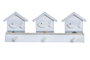 DKD Home Decor Perchero Pared Mediterraneo Azul Blanco Madera Cuerda 5 x 13 x 36 cm
