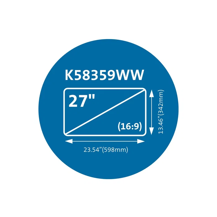 Kensington K58359WW Filtro de Privacidad Magnético MagPro™ para Monitor 27" (68.6 cm, 16:9) - Reducción Luz Azul, Reversible Mate/Brillante, Antirreflejos y Antihuellas