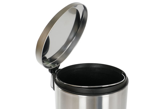 DKD Home Decor Papelera Plateado Inox Pp 29.5 x 62.5 x 29.5 cm