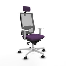 PIQUERAS Y CRESPO Silla de oficina Horna con mecanismo Sincro, Morado y Gris