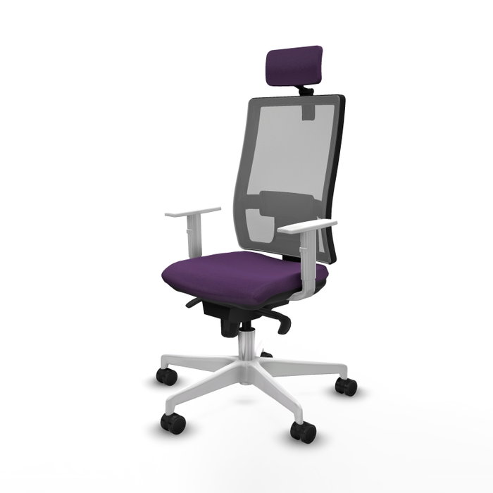 PIQUERAS Y CRESPO Silla de oficina Horna con mecanismo Sincro, Morado y Gris