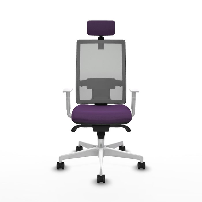 PIQUERAS Y CRESPO Silla de oficina Horna con mecanismo Sincro, Morado y Gris