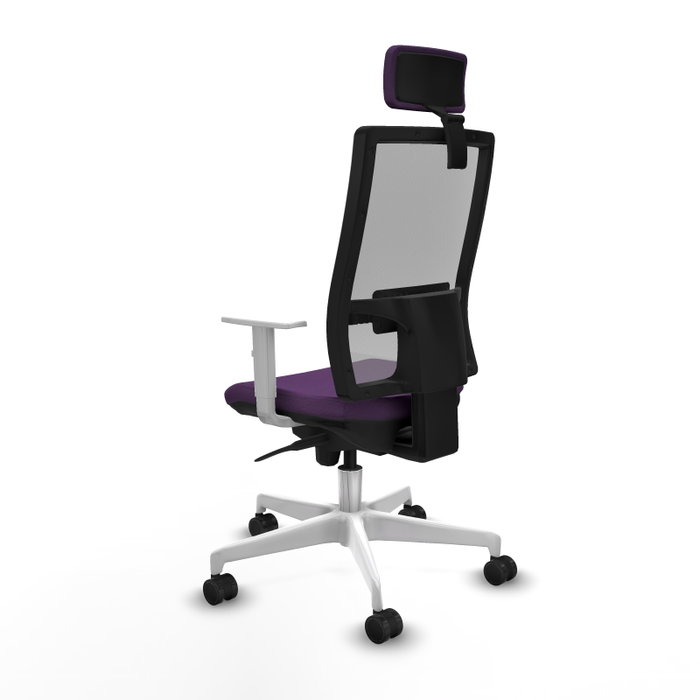 PIQUERAS Y CRESPO Silla de oficina Horna con mecanismo Sincro, Morado y Gris