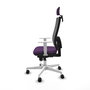 PIQUERAS Y CRESPO Silla de oficina Horna con mecanismo Sincro, Morado y Gris