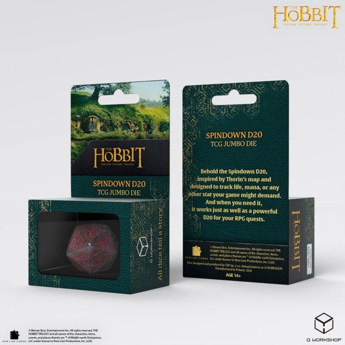 Q Workshop El Hobbit Spindown Jumbo Dado Lunaris TCG D20 Q Workshop El Hobbit Spindown Jumbo Dado Lunaris TCG D20
