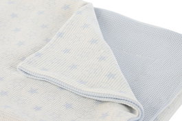 DKD Home Decor Peluche Manta Bebé Rosa Azul Beige Algodón Poliéster Musical Set 2 Piezas 100 x 10 x 75 cm