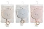 DKD Home Decor Peluche Manta Bebé Rosa Azul Beige Algodón Poliéster Musical Set 2 Piezas 100 x 10 x 75 cm