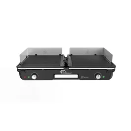 Little Balance LIT3760432530663 Plancha eléctrica Doble 2000 W 2 zonas cocción independiente Libre de PFAS Negro