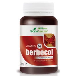 MGDOSE Berbecol 30 Comprimidos - Complemento Alimenticio con Berberina (500 mg) y Levadura Roja de Arroz Monacolina K para Mantener Niveles Normales de Colesterol