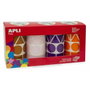 Apli Gomets Figuras Geométricas XL Colores Surtidos, 4 Rollos