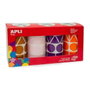 Apli Gomets Figuras Geométricas XL Colores Surtidos, 4 Rollos