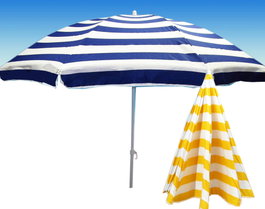 Parasol de bambú con pintura epoxi blanco 2.00 mt