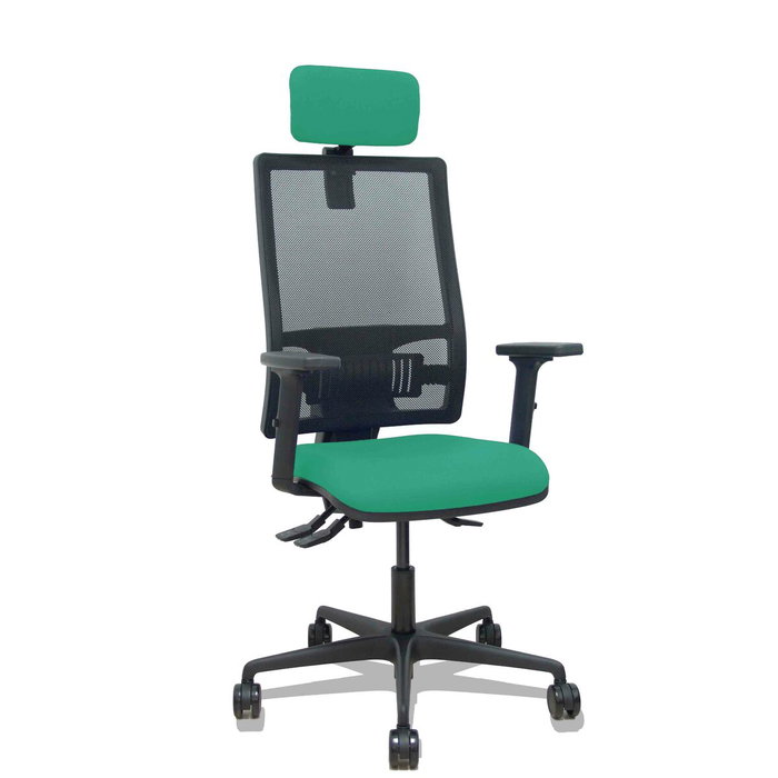 PIQUERAS Y CRESPO Silla Bormate Verde Esmeralda y Negra con Mecanismo Asincro PIQUERAS Y CRESPO Silla Bormate Verde Esmeralda y Negra con Mecanismo Asincro