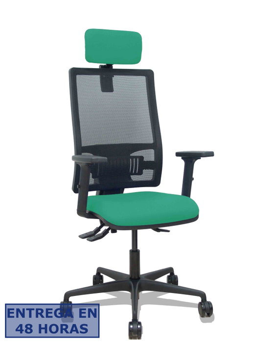 PIQUERAS Y CRESPO Silla Bormate Verde Esmeralda y Negra con Mecanismo Asincro PIQUERAS Y CRESPO Silla Bormate Verde Esmeralda y Negra con Mecanismo Asincro