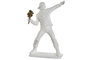 DKD Home Decor Figura Resina Soldier Blanco y Dorado