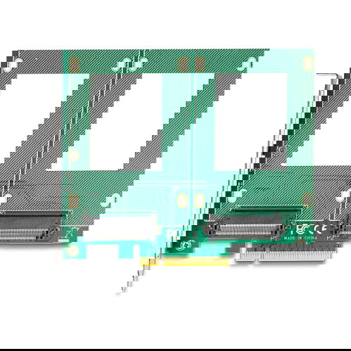 DeLOCK Tarjeta PCIe 4.0 x8 a 2 x Interno U.2 NVMe SFF-8639 - Bifurcación, PCI Express 4.0, U.2, Soporte Windows Server 2022 y Linux