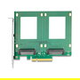 DeLOCK Tarjeta PCIe 4.0 x8 a 2 x Interno U.2 NVMe SFF-8639 - Bifurcación, PCI Express 4.0, U.2, Soporte Windows Server 2022 y Linux