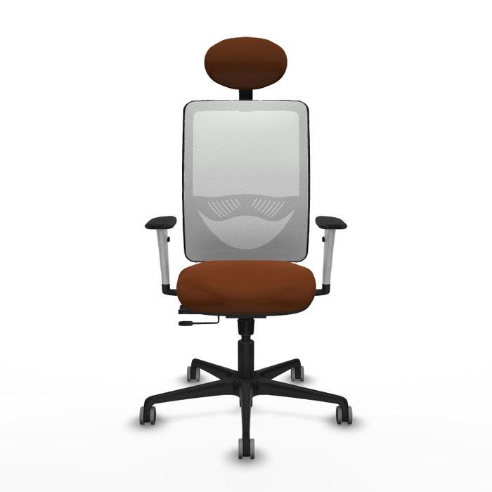 PIQUERAS Y CRESPO Silla de oficina Zulema con mecanismo Sincro/Traslack, Marrón y Blanco PIQUERAS Y CRESPO Silla de oficina Zulema con mecanismo Sincro/Traslack, Marrón y Blanco