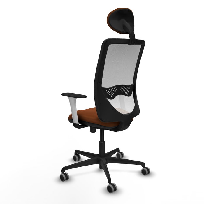 PIQUERAS Y CRESPO Silla de oficina Zulema con mecanismo Sincro/Traslack, Marrón y Blanco PIQUERAS Y CRESPO Silla de oficina Zulema con mecanismo Sincro/Traslack, Marrón y Blanco